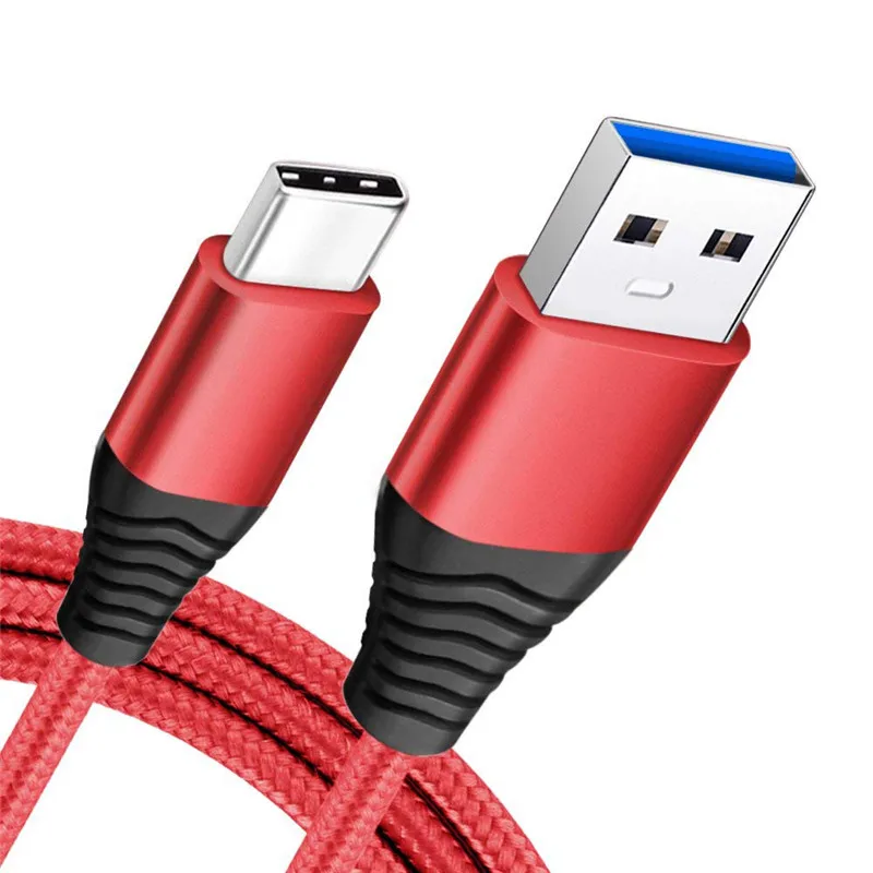 3A Тип usb-C быстрая Зарядное устройство для samsung Galaxy A80 A70 A60 A50 A40 A40s A20 M30 M20 A9 Pro A8s A6s USB 3,0 Тип-C кабель - Цвет: Красный