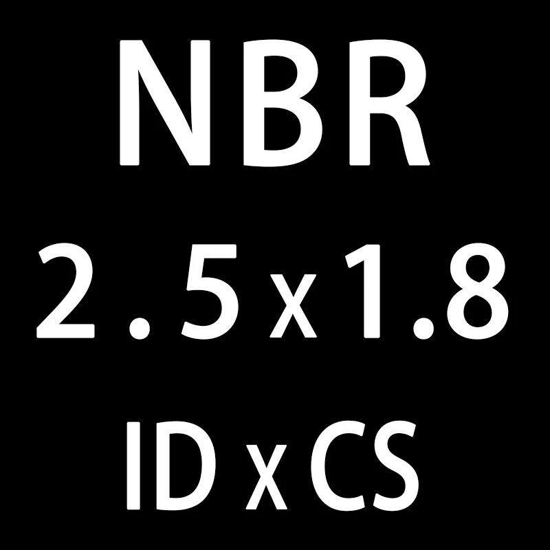50 шт./лот резиновым кольцом NBR уплотнительное кольцо 1,8 мм Толщина ID1.8/2/2,24/2,5/2,8/3,15/3,55/3,75/4 мм нитрил-хомут с круглым воротником для мальчиков и девочек прокладка уплотнения - Цвет: ID2.5mm