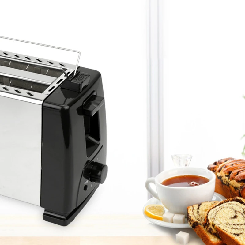 600 Вт Электрический тостер, электрический гриль, автоматическая сэндвич-Хлебопечь, 2 ломтика, для завтрака, американская вилка
