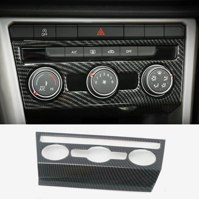 

For Volkswagen T-Roc T Roc 2018 2019 ABS Auto Styling Central Control Air Conditioning Knob Panel Decoration Cover Trim