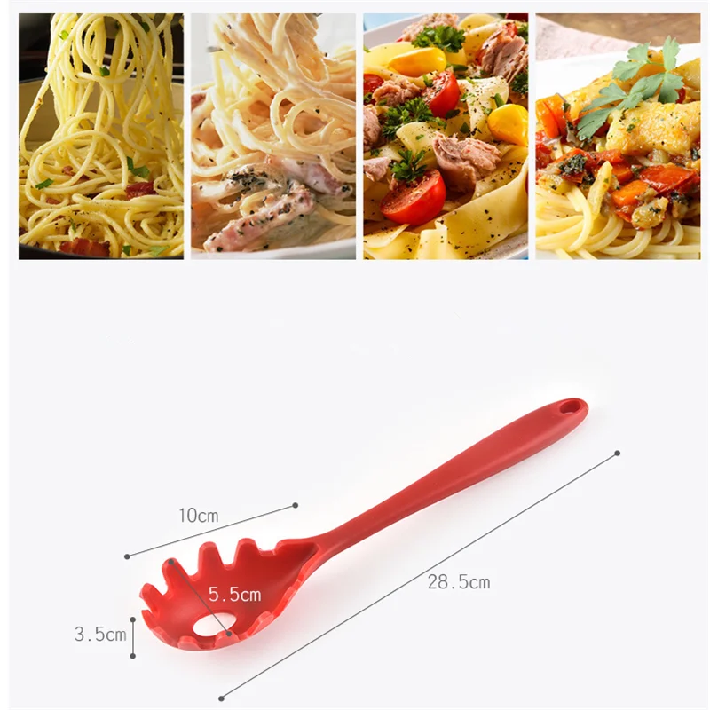 

BXLYY Kitchen Silicone One Translucent Spaghetti Spoon Silicone Fishing Noodle Spoon Kitchen Pasta Spoon Kitchen Accessories.8z