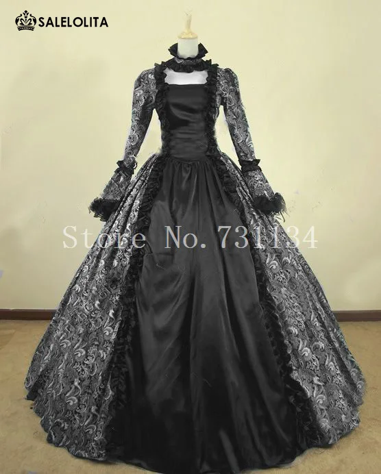 Victorian Gothic Cosplay Brocade Period Costume Vintage