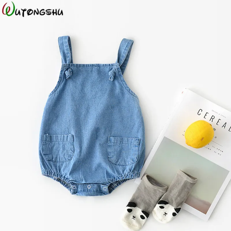 

Newborn Baby Girl Boy Summer Romper Jeans Cotton Baby Rompers Hot Play Party Gift Kids Jumpsuit Outfits Cute Baby Clothes 0-24M