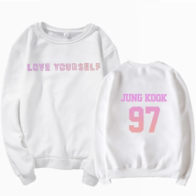 Толстовка унисекс Jung Kook 97, толстовка kpop jung kook 97, толстовка love yourself, кофта K-POP, Толстовка XL для повседневной носки