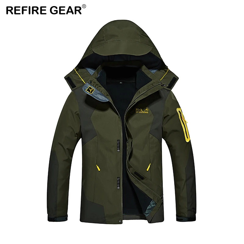 Refire gear, зимняя теплая водонепроницаемая походная куртка, Мужская спортивная верхняя одежда для кемпинга, рыбалки, путешествий, катания на лыжах, ветровка, куртка, пальто