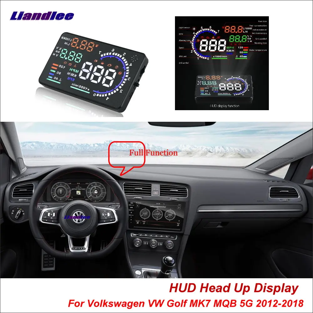 Liandlee для Volkswagen VW Golf 4 5 6 7 MQB 5G 2012- безопасный экран для вождения OBD автомобиля HUD Дисплей проектор лобовое стекло