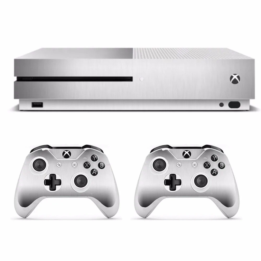 Чехол под шлифованный Металл Наклейка для Microsoft Xbox One S консоль и 2 контроллера для Xbox One S скины стикеры s винил