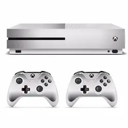Металл Матовый кожи Стикеры наклейка для Microsoft Xbox One S консоли и 2 Пульты ДУ для игровых приставок для Xbox One S скины Наклейки винил