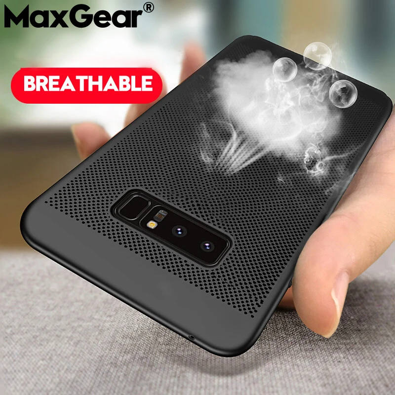 

Mesh Phone Case For Samsung Galaxy S5 S6 S7 Edge S8 S9 S10 Plus Slim Heat Cooling Case Cover for Note 3 4 5 8 9 Coque Capa Shell