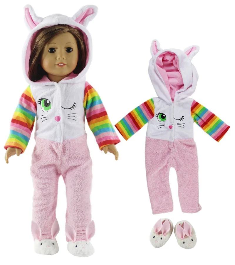 

1 Set Doll Clothes Pajamas Outfit for 18" inch American Doll