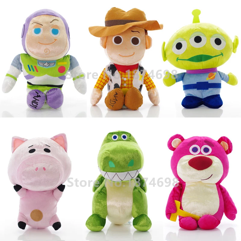 

New Woody Buzz Lightyear Hamm Alien Lots O Lotso Bear Rex Dinosaur Plush Stuffed Toys Children Gifts 32-40cm