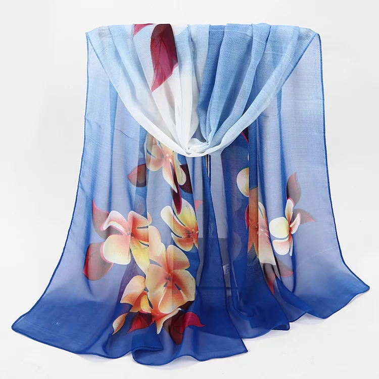 

Fashion New Spring And Summer Scarfs For Ladies High Quality Women Chiffon Scarf Printed Silk Scarf Long Towel Beach Scarf