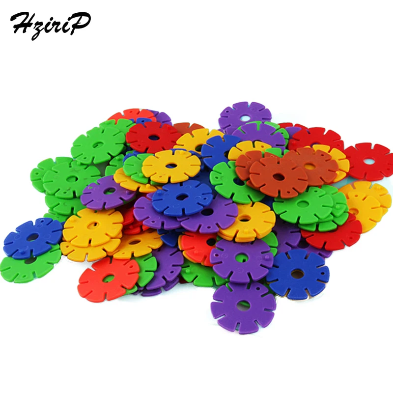 

Hzirip Jigsaw 100 Pieces With Snowflake Plastic Thickened Building Blocks Children's Educational Toy Action Figure Toy For Kids