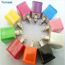 5 В 1A Портативный USB Главная Мощность США Plug зарядное Зарядное устройство для сотовых телефонов белый 500 шт./лот