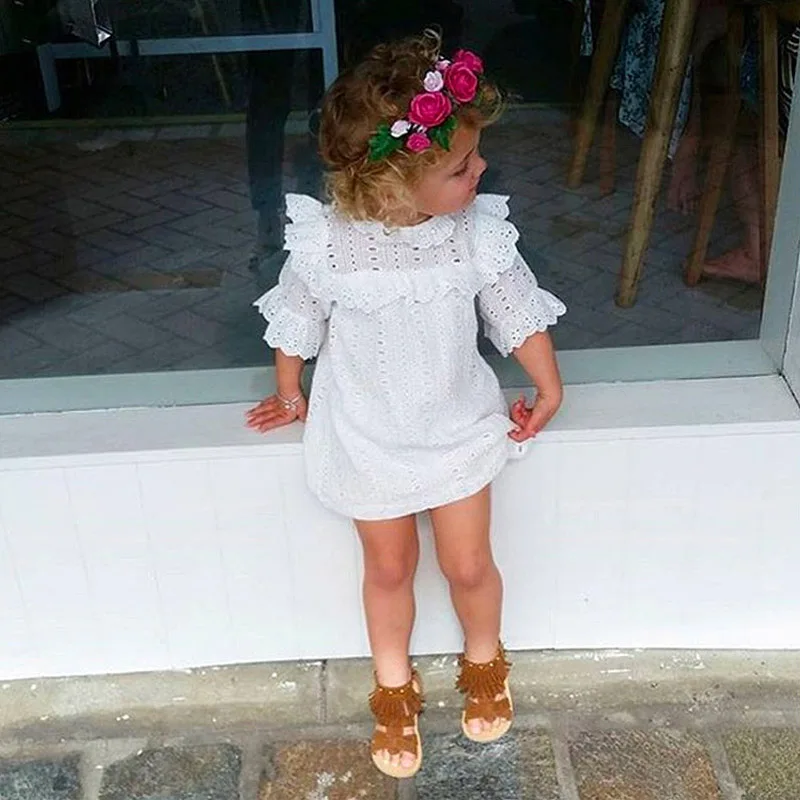 Infant Baby Girls Lace Dresses Children Clothing For Summer Kids