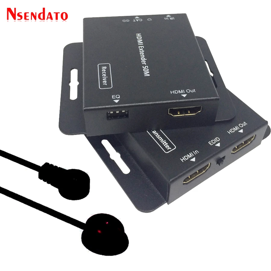 HDMI передатчик приемник 50 м футов приемопередатчик over Cat 5e 6 IR EDID LAN Ethernet удлинитель