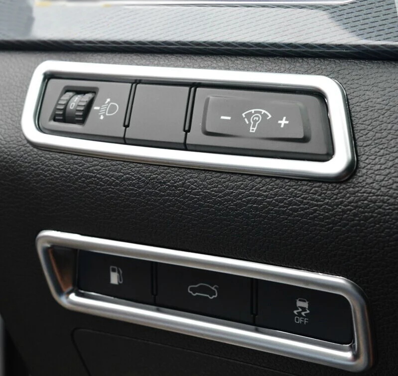 

For Hyundai Sonata MK9 2015 2016 2017 ABS Pearl Chrome Head Light Switch Control Trim Cover Car Accessories Stickers W4