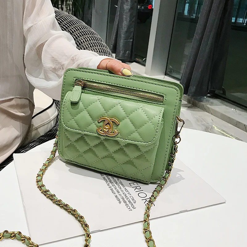 

Youbroer Summer New Fashion Lingge Small Breeze Chain Bag Chic Joker Single Shoulder Diagonal Women's Bag