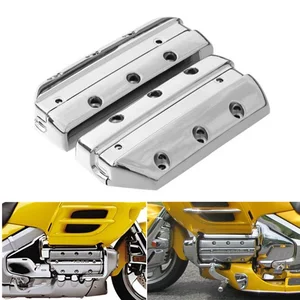 Motorcycle Chrome Black Valve Cover Cylinder Head For Honda Goldwing 1800 GL1800 2001-2013 2002 2003