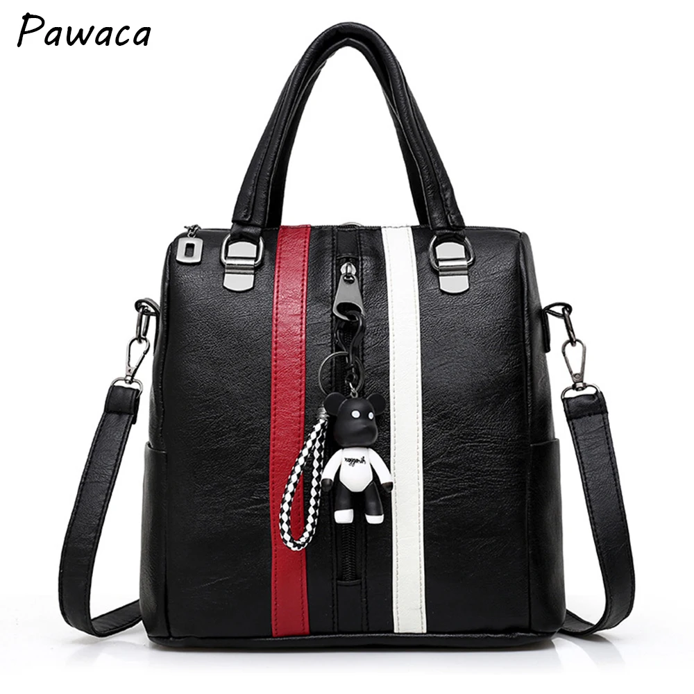 

2018 New Arrival Fashion Backpack Female Dual-purpose Portable Shoulder Bags Women Multifunction Backpack Leather Bag