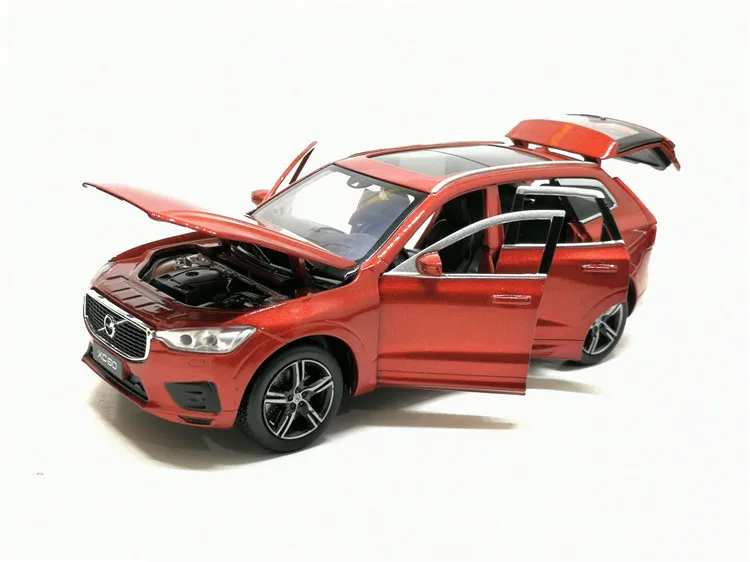 1:32 VOLVO XC60 внедорожник Внедорожник Металлический Игрушечный Автомобиль со звуком светильник оттягивающийся автомобиль детские игрушки подарки