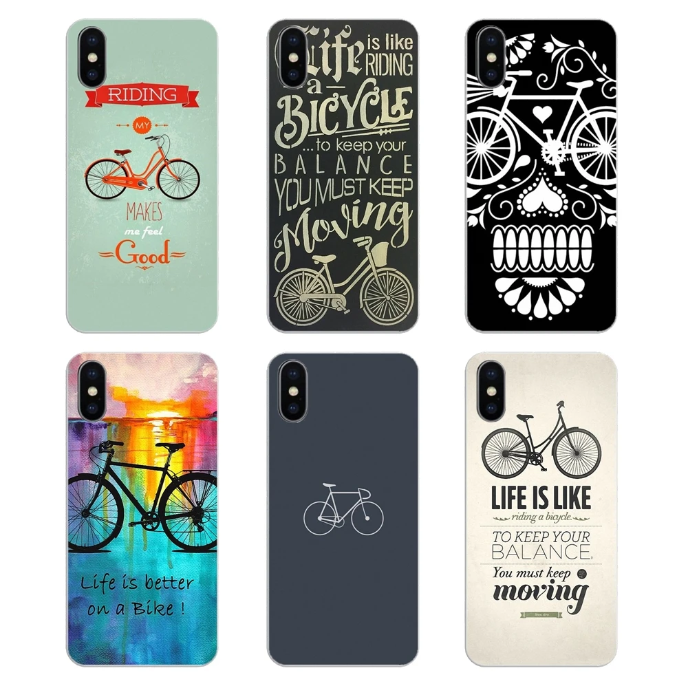 

For Samsung Galaxy A5 A6 A7 A8 A9 J4 J5 J7 J8 2017 2018 Plus Prime Love Bike Bicycles quotes Art Poster Silicone Phone Cover Bag