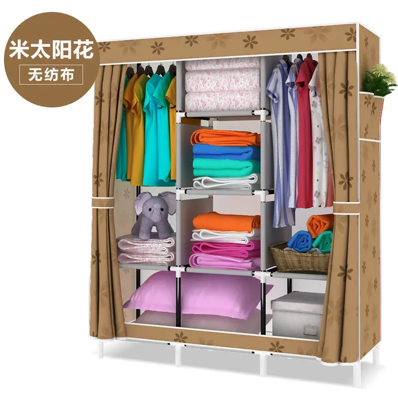 Нетканый шкаф для одежды, шкаф больших и средних размеров, складные шкафы, усиленная одежда, мебель для спальни - Цвет: 7