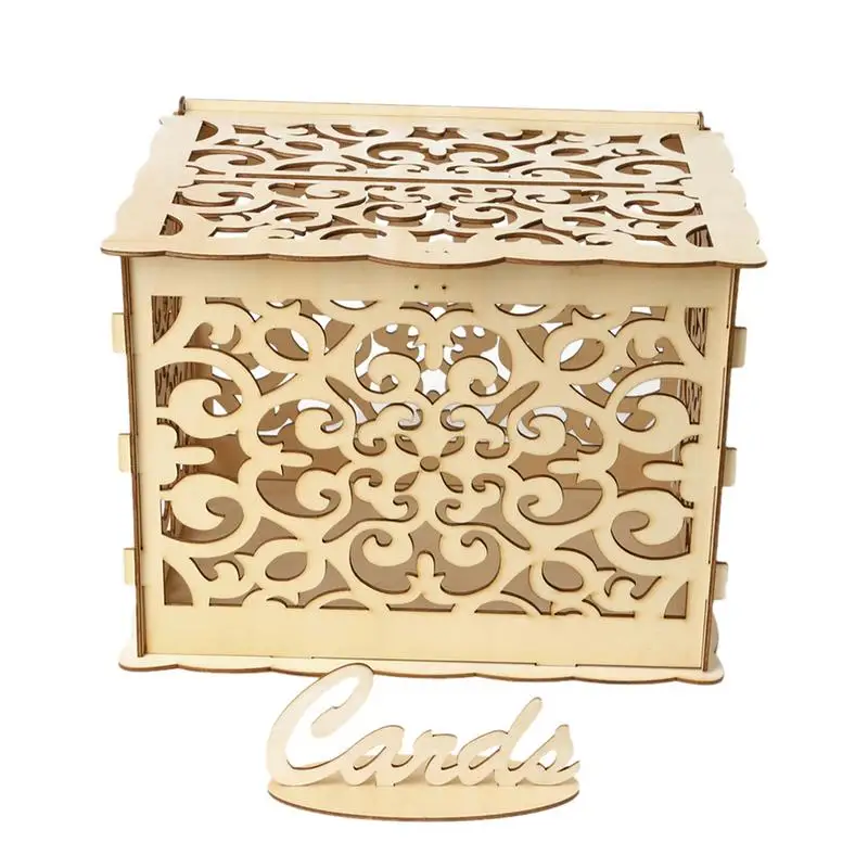 11 Дизайн DIY свадебная открытка коробка деревянная коробка для денег с замком великолепное свадебное украшение поставки для дня рождения Прямая поставка - Цвет: J