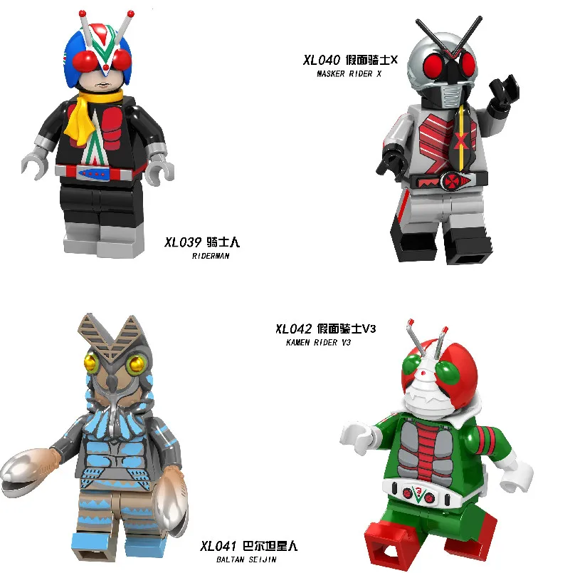

Legoings Shocker Soldier Kamen Masked Rider No.2 V3 Voltron Team Godmars Building Blocks Gift Toys For Children XL040 XL041