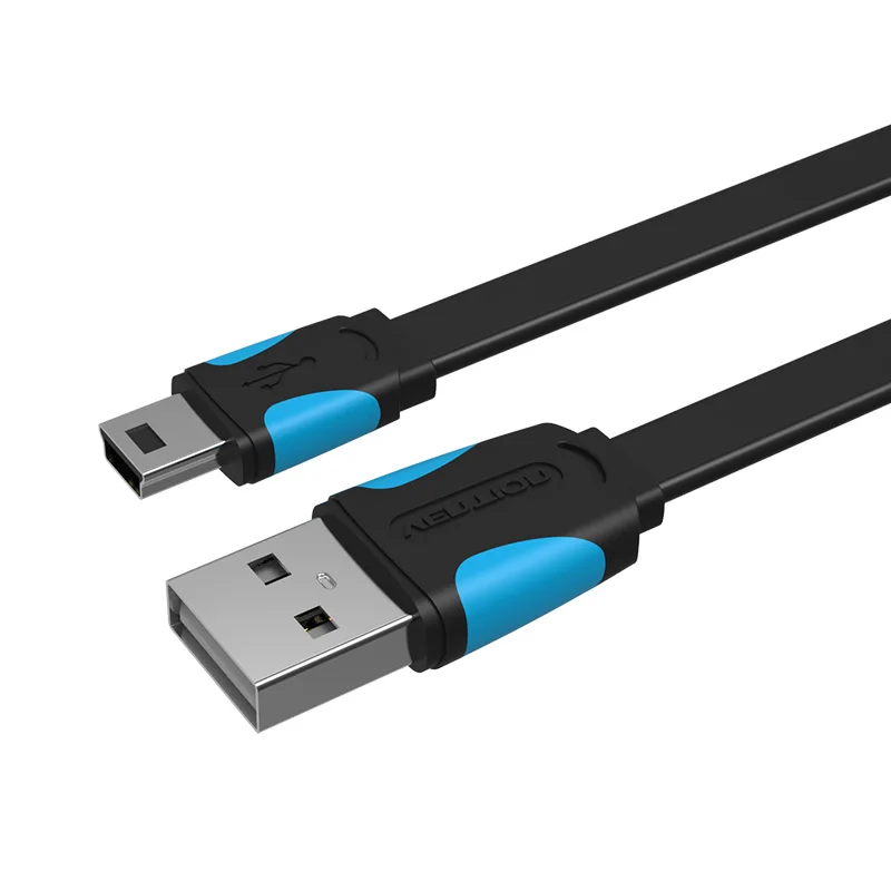 Кабель Vention Mini USB 0,25 м, 0,5 м, 1 м, 1,5 м, 2 м, кабель USB для синхронизации данных и зарядки для MP3 MP4 плеера, gps камеры, мобильного телефона, Mini USB - Цвет: black mini usb cable