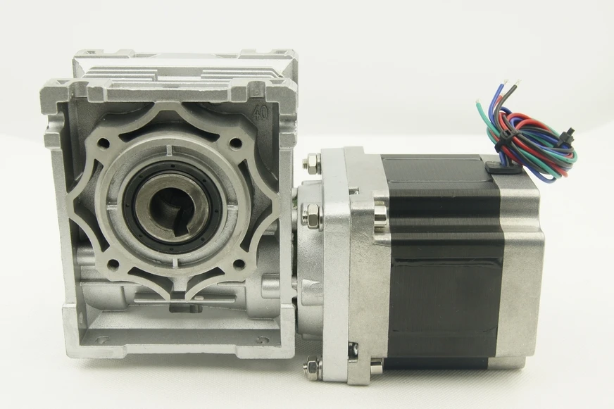 

Worm Gear ratio 1:5 NEMA 34 Frame 86mm Worm Geared Stepper Motor with output shaft 4.5N.m(643oz-in) 1.8 degree 4-lead