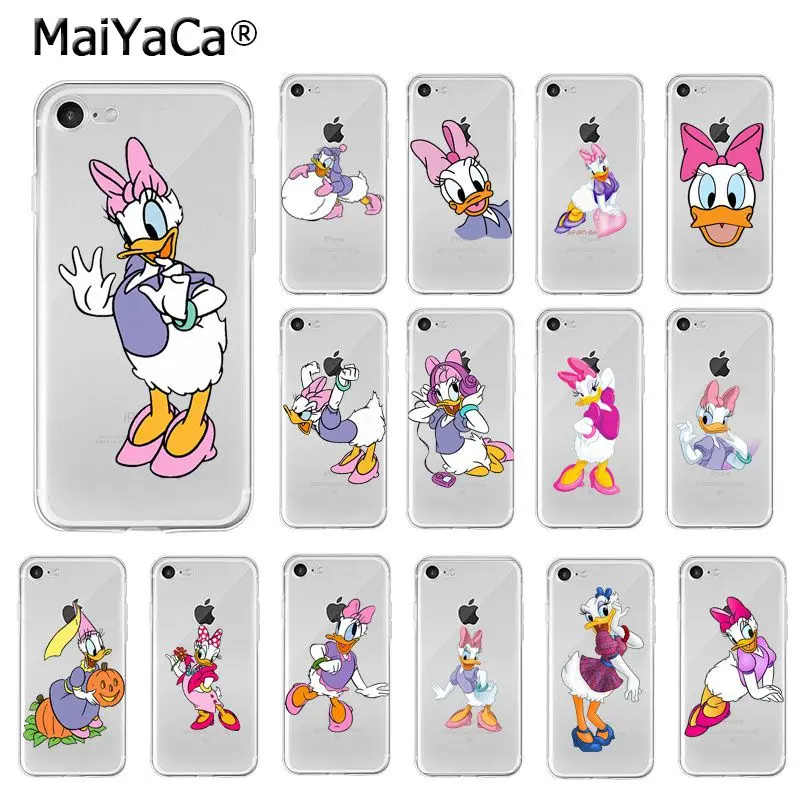 Мягкий ТПУ чехол MaiYaCa Daisy Duck для iPhone X XS MAX 6 6S 7 7plus 8 8Plus 5 5S XR | Мобильные телефоны и