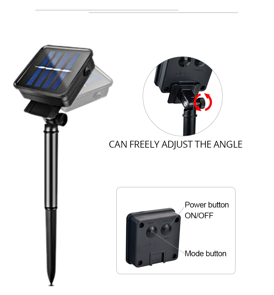 Raindrop Solar Light Lawn Lamp Patio Garden Outdoor Solar LED String Fairy Light Wedding Party Christmas Tree Holiday Decoration (9)