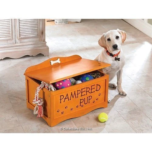 wooden dog toy box