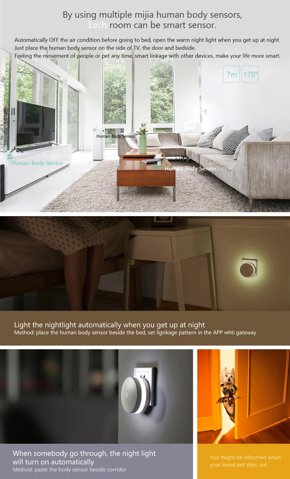 Xiao mi Aqara датчик тела и светильник датчик интенсивности s, Zigbee Беспроводной Wi-Fi с держателем приложение Smart mi Home для шлюза концентратор iOS D5