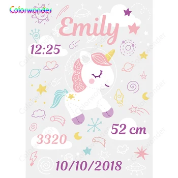 

Colorwonder Customized Magical Rainbow Unicorn Backdrop 5x7ft Baby Dream Item Photography Background for Kids Photo Backgrounds