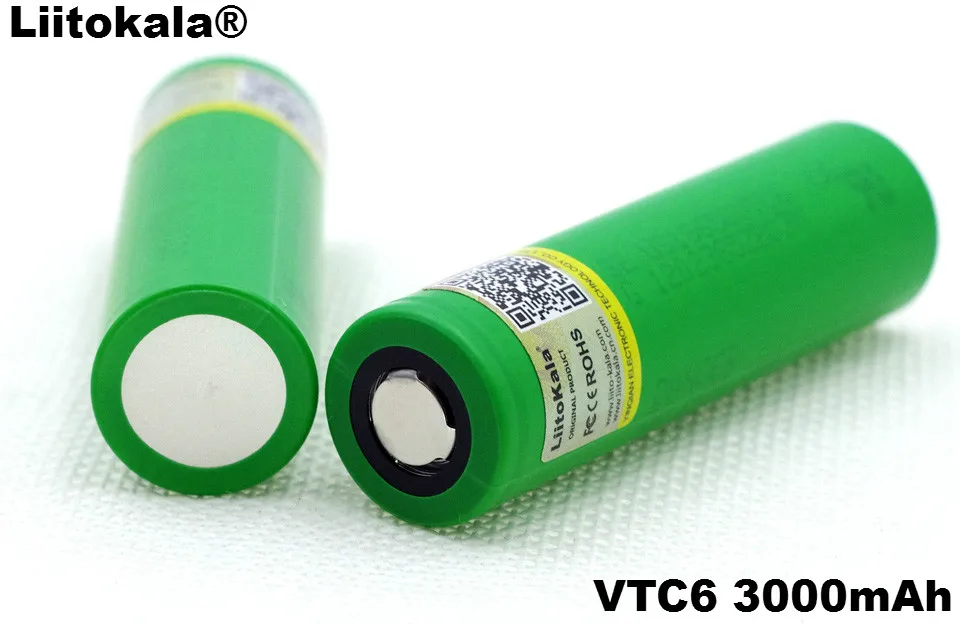 

Liitokala VTC6 3.7V 3000 mAh 18650 Li-ion Battery 30A Discharge for US18650VTC6 Toy Flashlight Tools E-cigarette ues
