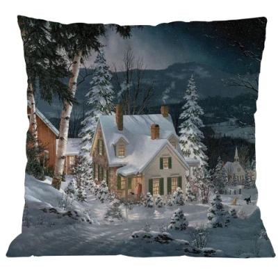 Merry Christmas наволочки 45 см X 45 см льняной чехол для подушки, чехлы для зимней спальни для дома или офиса, декоративные подушки - Цвет: B