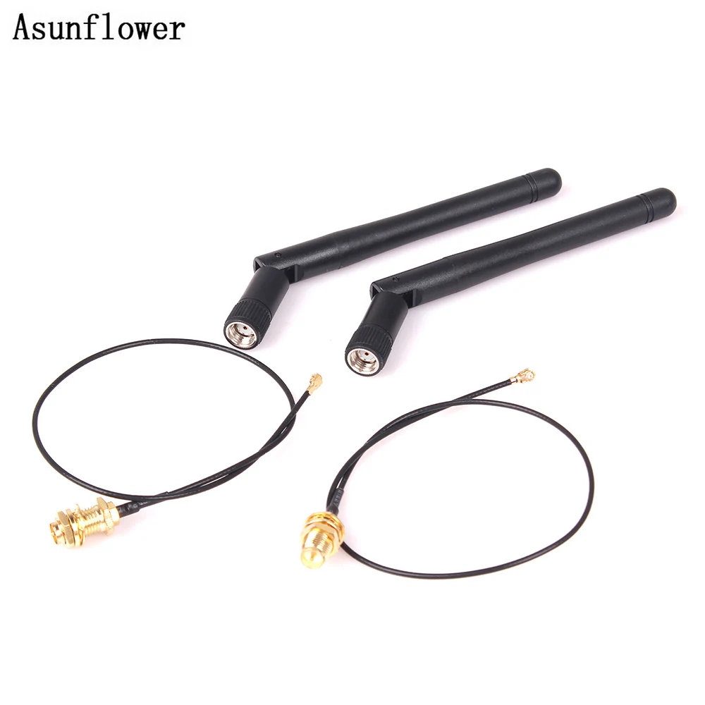 

2.4GHz 3dBi Wifi 2.4g Antenna RP-SMA + MHF1/IPX Pigtail Adapter Cable IPX/U.fl To RP SMA Male Pigtail Cable For Mini PC PCI Card
