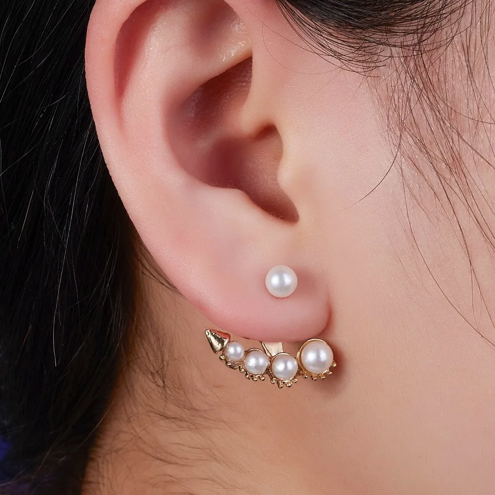 

Rinhoo New Creative Diamond-studded Asymmetrical Back-mounted Earrings Women's Minimalist Zircon Earrings Jewelry Wholesale