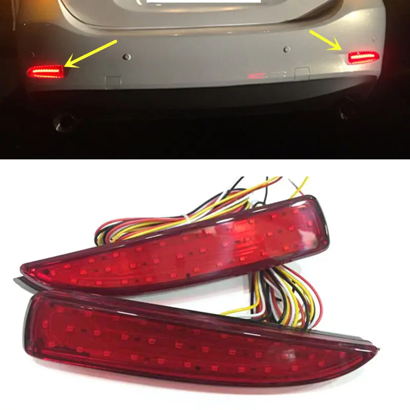 

For MAZDA 6 2014-2016 2pcs Rear fog lamp Brake Highlight with turn signals