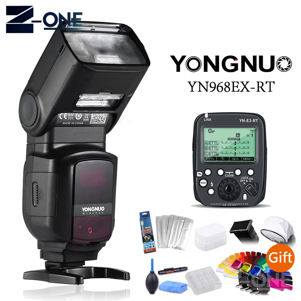 

YONGNUO YN968EX-RT TTL Wireless Flash Speedlite + YN-E3-RT For Canon 5D II III IV 6D II 7D 1D 80D 1100D 5500D 5Ds 760D 70D