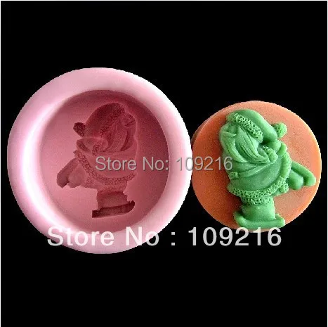 

wholesale!!! 1pcs Father Christmas with Look Up At Sky (R0056) Silicone Handmade Soap Mold Crafts DIY Mold