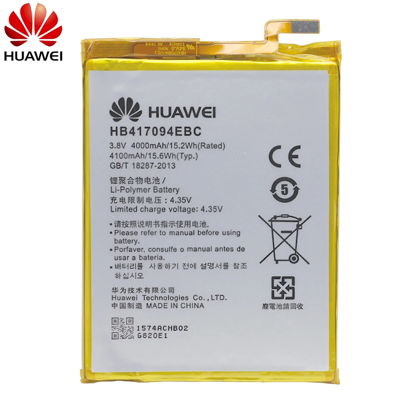 Hua Wei Original Replacement Phone Battery HB417094EBC For Huawei Ascend Mate 7 MT7 TL00 TL10 UL00 CL00 4000/4100mAh Free Tools Hua Wei Original Replacement Phone Battery HB417094EBC For Huawei Ascend Mate 7 MT7 TL00 TL10 UL00 CL00 4000/4100mAh Free Tools