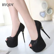 BYQDY Sexy Women Pumps Shoes Platform Shoes Open Peep Toe Spring High Heels Ladies Shoes Black Gray Party Pumps Size 34-40 цена BYQDY Sexy Women Pumps Shoes Platform Shoes Open Peep Toe Spring High Heels Ladies Shoes Black Gray Party Pumps Size 34-40 цены онлайн