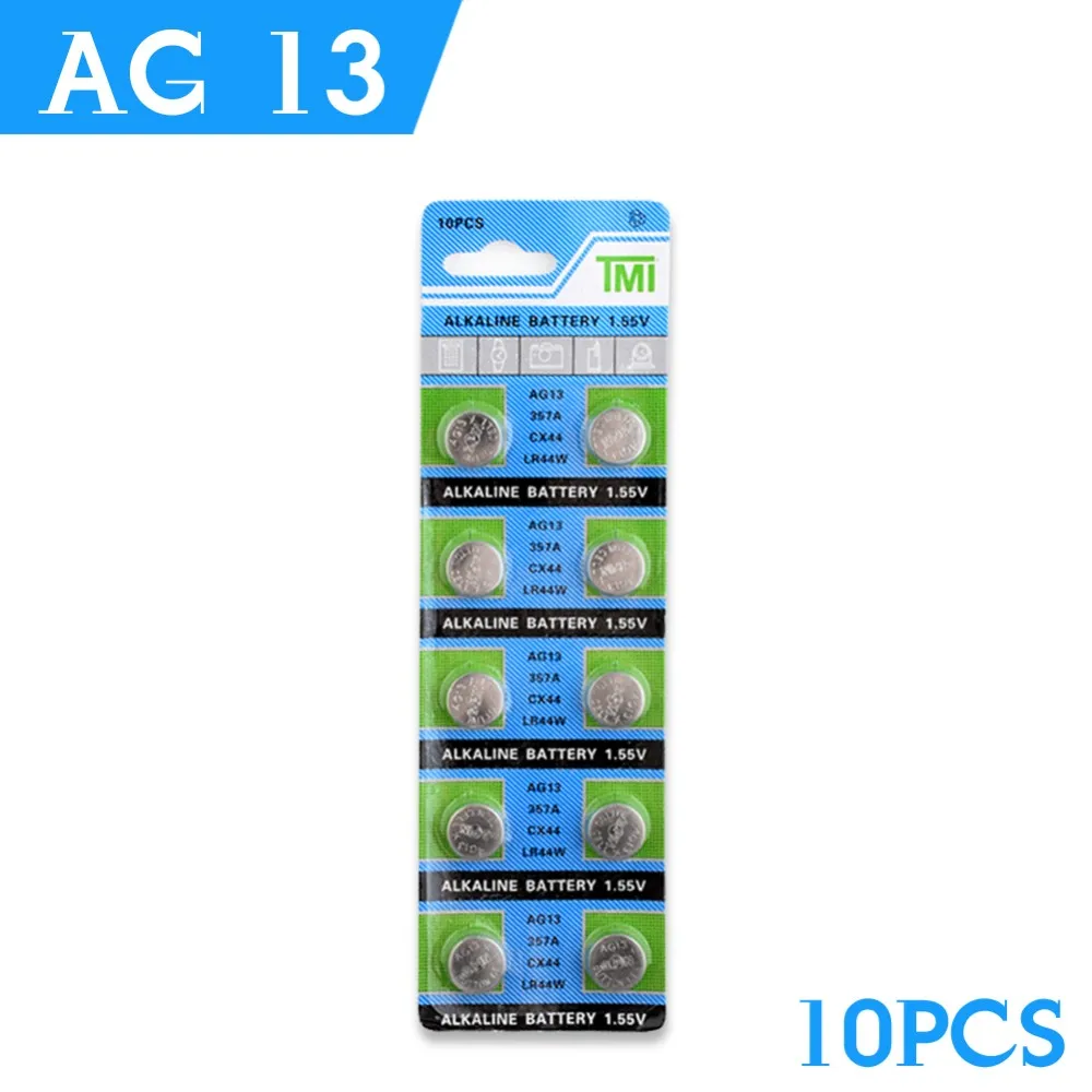 YCDC поле доставка + Лидер продаж + 10 шт. AG13 LR44 LR1154 SR44 A76 357A 303 357 Батарея монет Cell 1,55 В щелочные Часы игрушки