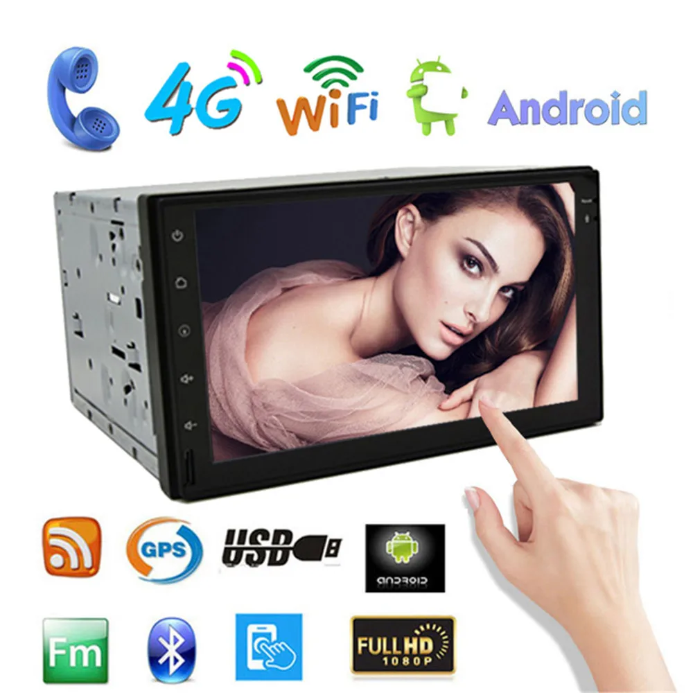 

7" 2Din Android 8.1 Quad Core Car Stereo Multimedia Player 2GB RAM 16GB ROM Autoradio Universal GPS Navigation Car Radio