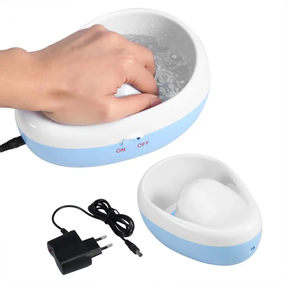 Electric Nail Polish Remover Soaker Bowl Nail Bubble Massage Jet Spa