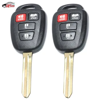 

KEYECU 2 Pcs/lot Replacement Keyless Entry Remote Car Key 3+1 Button With G Chip for Toyota Camry 2012-2014 FCC ID: HYQ12BDM