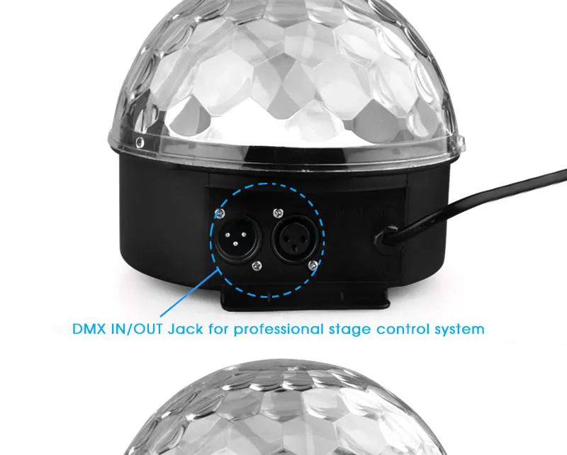 9 Вт хрустальный магический шар Светодиодная сценическая лампа 21 режим диско вечерние светильник s DMX лазерный звуковой контроль лазерный светильник Lumiere